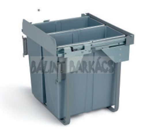 Kihúzható fékes szelektív hulladékgyűjtő 60cm 2×34