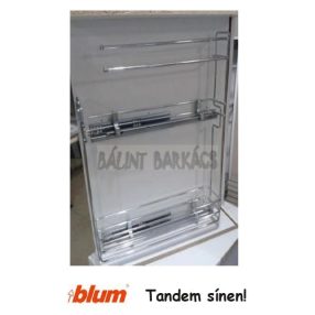   Kihúzható kosár Starax fékes részleges konyharuha tartóval  króm