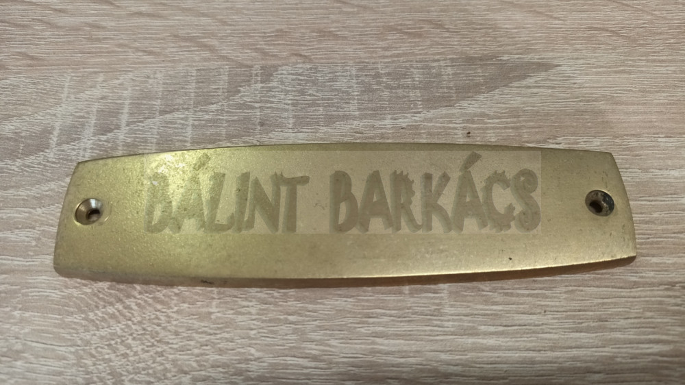 Image of Valódi réz névtábla k09